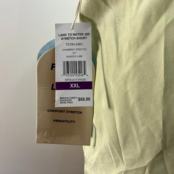 Trunks Men's Shadow Lime Land to Water 360 Stretch Shorts - Size XXL - NWT - Picture 2 of 6